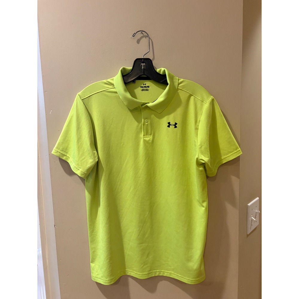 Under Armour Youth XL lime green Short Sleeve Performance Polo Shirt YXL